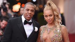 Jay-Z and Beyonce attend the "China: Through The Looking Glass" Costume Institute Benefit Gala at the Metropolitan Museum of Art on May 4, 2015 in New York City.
