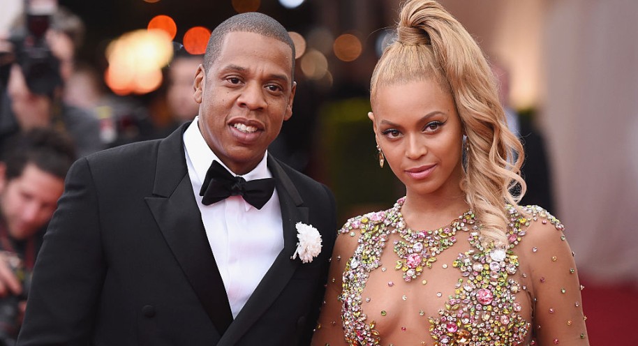 Jay-Z and Beyonce attend the "China: Through The Looking Glass" Costume Institute Benefit Gala at the Metropolitan Museum of Art on May 4, 2015 in New York City.